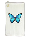 Big Blue Butterfly Micro Terry Gromet Golf Towel 16 x 25 inch-Golf Towel-TooLoud-White-Davson Sales