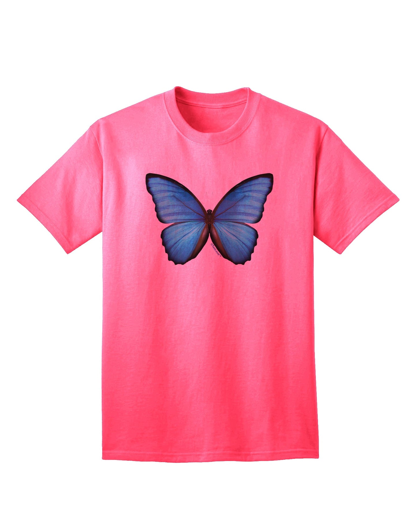 Big Blue Butterfly - Premium Adult T-Shirt Collection-Mens T-shirts-TooLoud-Neon-Pink-Small-Davson Sales