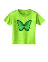 Big Blue Butterfly Toddler T-Shirt-Toddler T-Shirt-TooLoud-Lime-Green-2T-Davson Sales