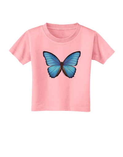 Big Blue Butterfly Toddler T-Shirt-Toddler T-Shirt-TooLoud-Candy-Pink-2T-Davson Sales