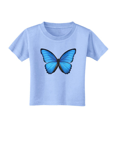 Big Blue Butterfly Toddler T-Shirt-Toddler T-Shirt-TooLoud-Aquatic-Blue-2T-Davson Sales