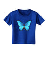 Big Blue Butterfly Toddler T-Shirt Dark-Toddler T-Shirt-TooLoud-Royal-Blue-2T-Davson Sales