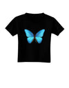 Big Blue Butterfly Toddler T-Shirt Dark-Toddler T-Shirt-TooLoud-Black-2T-Davson Sales