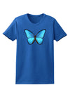 Big Blue Butterfly Womens Dark T-Shirt-TooLoud-Royal-Blue-X-Small-Davson Sales