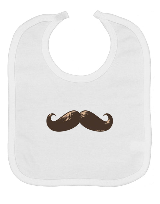 Big Brown Mustache Baby Bib