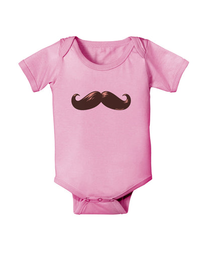 Big Brown Mustache Baby Romper Bodysuit-Baby Romper-TooLoud-Light-Pink-06-Months-Davson Sales