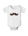 Big Brown Mustache Baby Romper Bodysuit-Baby Romper-TooLoud-White-06-Months-Davson Sales