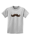 Big Brown Mustache Childrens T-Shirt-Childrens T-Shirt-TooLoud-AshGray-X-Small-Davson Sales