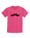 Big Brown Mustache Childrens T-Shirt-Childrens T-Shirt-TooLoud-Sangria-X-Small-Davson Sales