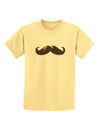 Big Brown Mustache Childrens T-Shirt-Childrens T-Shirt-TooLoud-Daffodil-Yellow-X-Small-Davson Sales