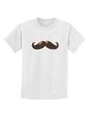 Big Brown Mustache Childrens T-Shirt-Childrens T-Shirt-TooLoud-White-X-Small-Davson Sales