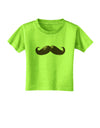 Big Brown Mustache Toddler T-Shirt-Toddler T-Shirt-TooLoud-Lime-Green-2T-Davson Sales