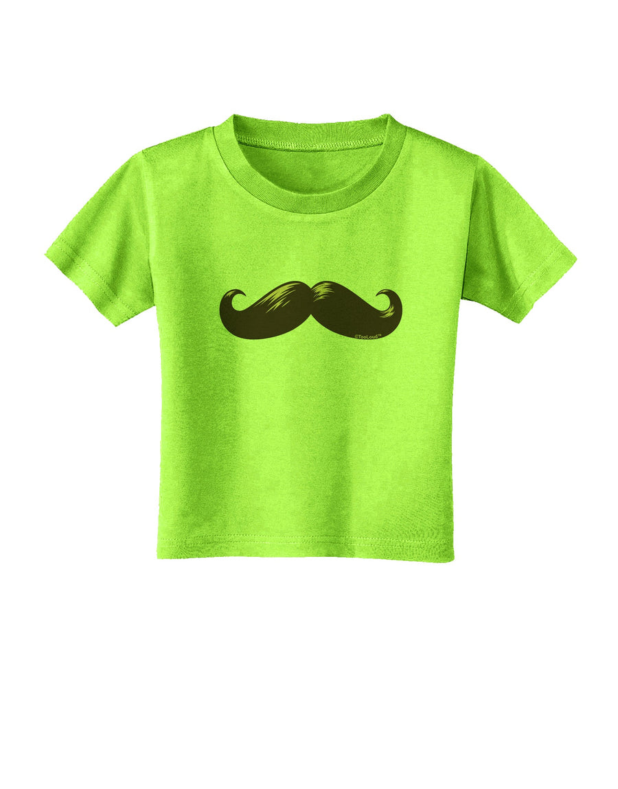 Big Brown Mustache Toddler T-Shirt-Toddler T-Shirt-TooLoud-White-2T-Davson Sales