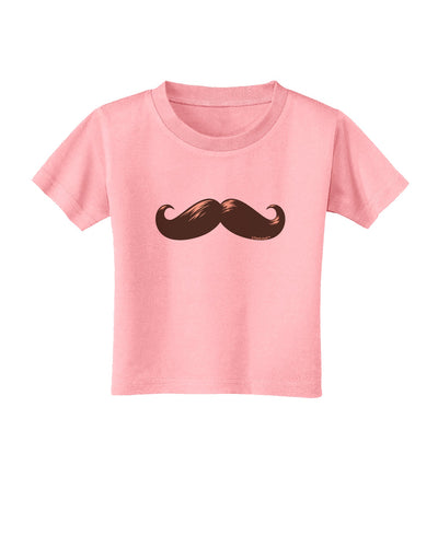 Big Brown Mustache Toddler T-Shirt-Toddler T-Shirt-TooLoud-Candy-Pink-2T-Davson Sales