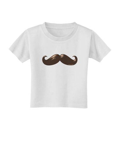 Big Brown Mustache Toddler T-Shirt-Toddler T-Shirt-TooLoud-White-2T-Davson Sales