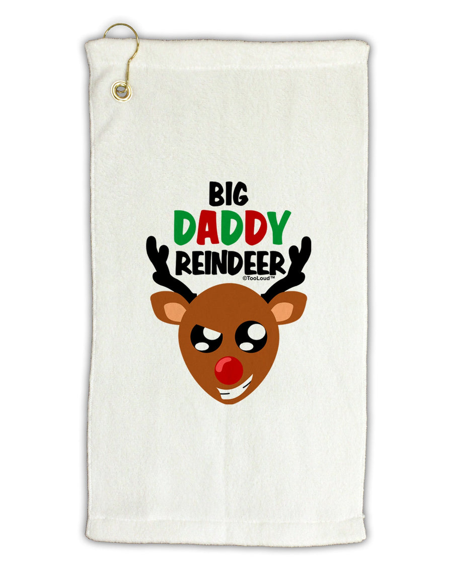 Big Daddy Reindeer Matching Deer Micro Terry Gromet Golf Towel 16 x 25 inch-Golf Towel-TooLoud-White-Davson Sales