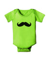 Big Fancy Mustache Baby Romper Bodysuit-Baby Romper-TooLoud-Lime-Green-06-Months-Davson Sales