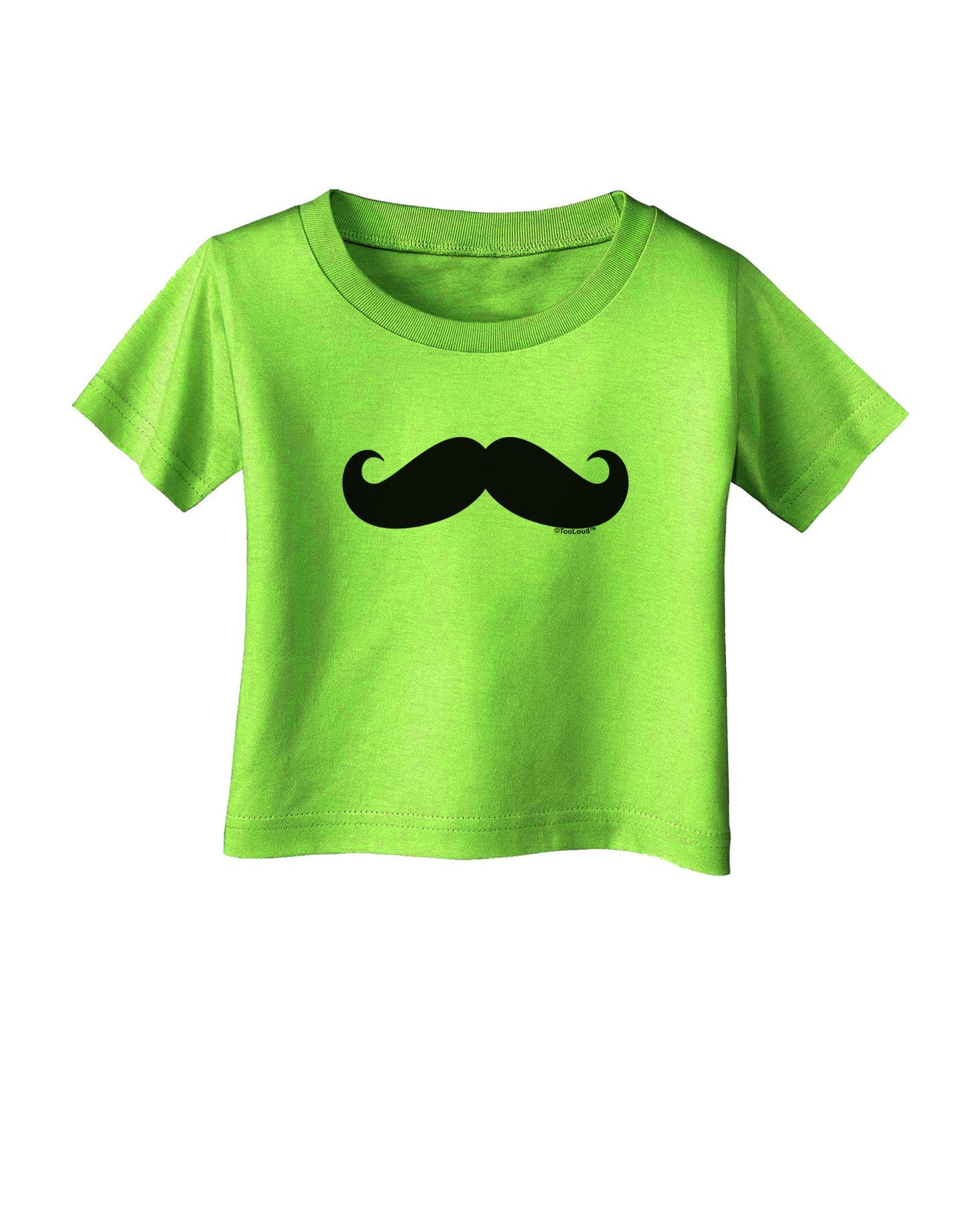 Big Fancy Mustache Infant T-Shirt-Infant T-Shirt-TooLoud-Lime-Green-06-Months-Davson Sales