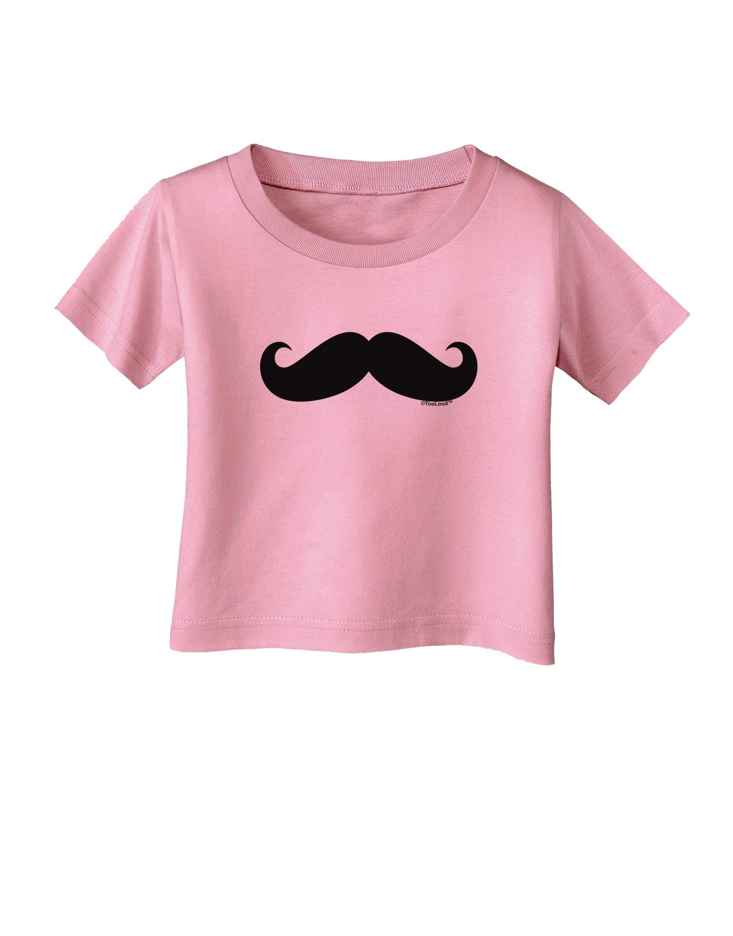 Big Fancy Mustache Infant T-Shirt-Infant T-Shirt-TooLoud-Candy-Pink-06-Months-Davson Sales