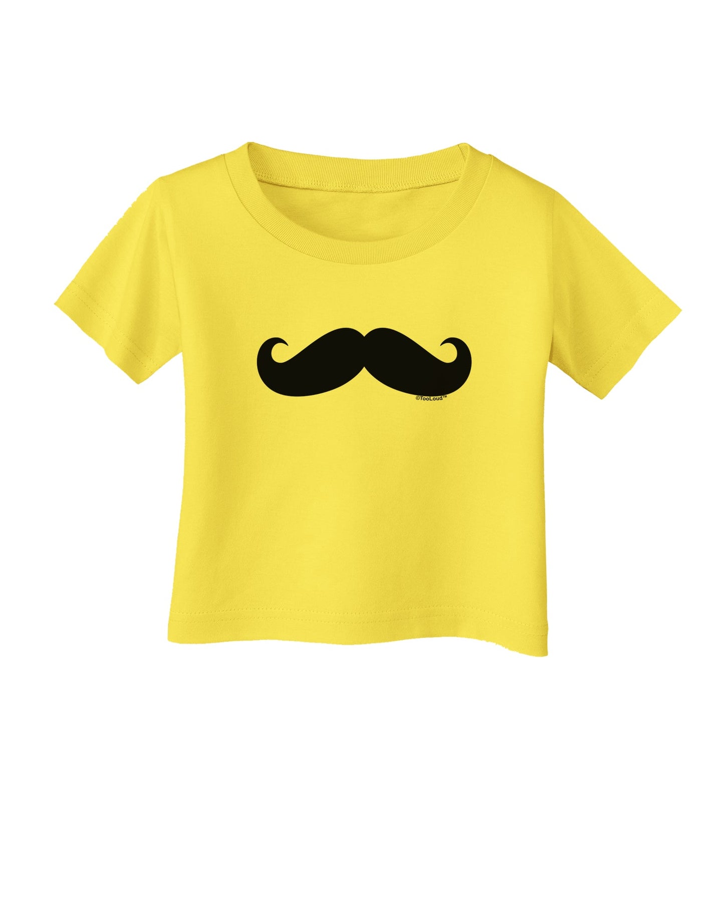 Big Fancy Mustache Infant T-Shirt-Infant T-Shirt-TooLoud-Yellow-06-Months-Davson Sales