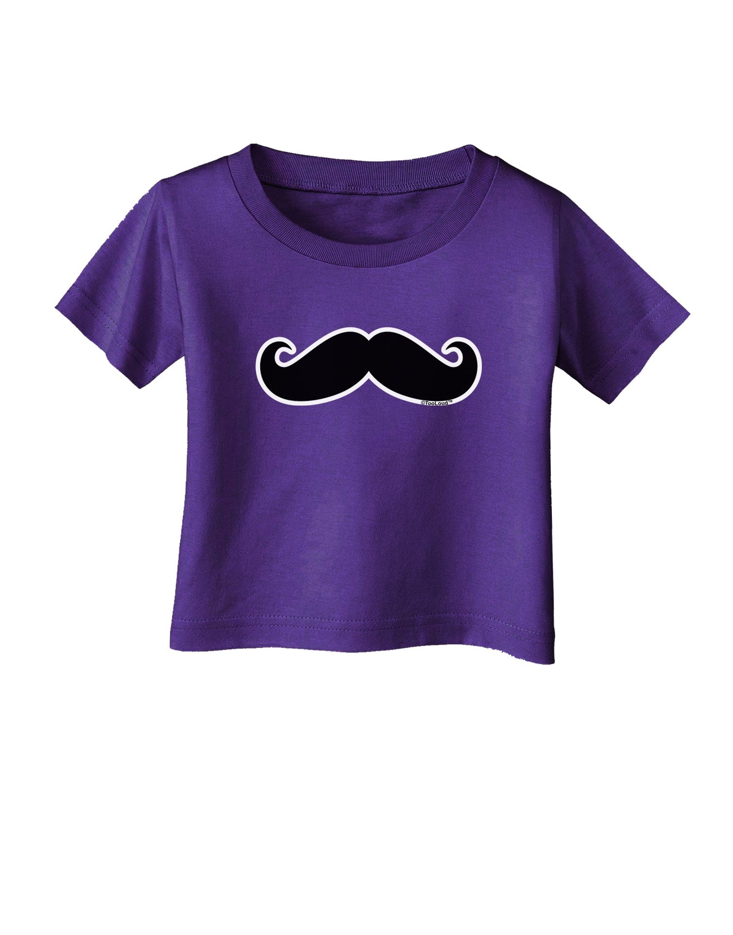 Big Fancy Mustache Infant T-Shirt Dark-Infant T-Shirt-TooLoud-Purple-06-Months-Davson Sales