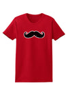 Big Fancy Mustache Womens Dark T-Shirt-TooLoud-Red-X-Small-Davson Sales