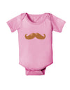 Big Gold Blonde Mustache Baby Romper Bodysuit-Baby Romper-TooLoud-Light-Pink-06-Months-Davson Sales