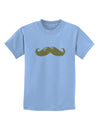 Big Gold Blonde Mustache Childrens T-Shirt-Childrens T-Shirt-TooLoud-Light-Blue-X-Small-Davson Sales