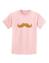 Big Gold Blonde Mustache Childrens T-Shirt-Childrens T-Shirt-TooLoud-PalePink-X-Small-Davson Sales