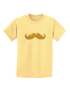 Big Gold Blonde Mustache Childrens T-Shirt-Childrens T-Shirt-TooLoud-Daffodil-Yellow-X-Small-Davson Sales