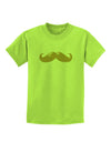 Big Gold Blonde Mustache Childrens T-Shirt-Childrens T-Shirt-TooLoud-Lime-Green-X-Small-Davson Sales