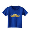 Big Gold Blonde Mustache Toddler T-Shirt Dark-Toddler T-Shirt-TooLoud-Royal-Blue-2T-Davson Sales