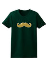 Big Gold Blonde Mustache Womens Dark T-Shirt-TooLoud-Forest-Green-Small-Davson Sales