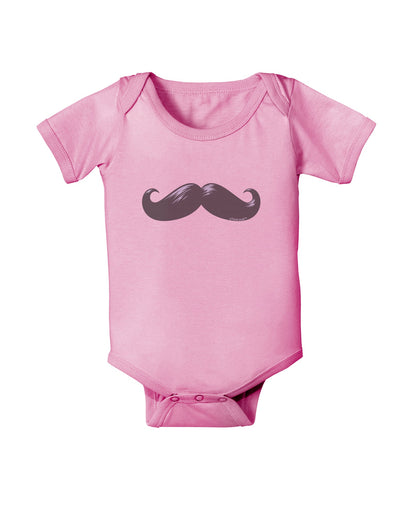 Big Gray Mustache Baby Romper Bodysuit-Baby Romper-TooLoud-Light-Pink-06-Months-Davson Sales