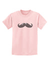 Big Gray Mustache Childrens T-Shirt-Childrens T-Shirt-TooLoud-PalePink-X-Small-Davson Sales