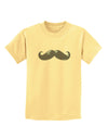 Big Gray Mustache Childrens T-Shirt-Childrens T-Shirt-TooLoud-Daffodil-Yellow-X-Small-Davson Sales