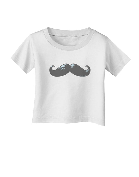 Big Gray Mustache Infant T-Shirt-Infant T-Shirt-TooLoud-White-06-Months-Davson Sales