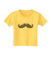 Big Gray Mustache Toddler T-Shirt-Toddler T-Shirt-TooLoud-Yellow-2T-Davson Sales