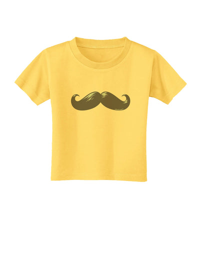 Big Gray Mustache Toddler T-Shirt-Toddler T-Shirt-TooLoud-Yellow-2T-Davson Sales