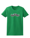 Big Gray Mustache Womens Dark T-Shirt-TooLoud-Kelly-Green-X-Small-Davson Sales