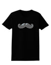 Big Gray Mustache Womens Dark T-Shirt-TooLoud-Black-X-Small-Davson Sales