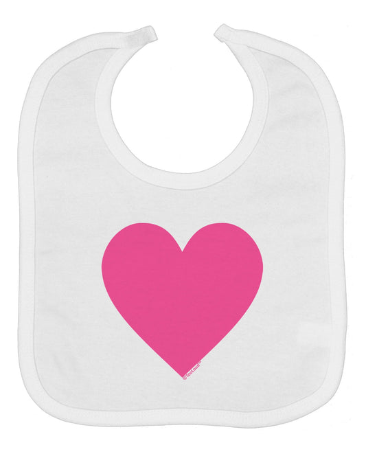 Big Pink Heart Valentine's Day Baby Bib