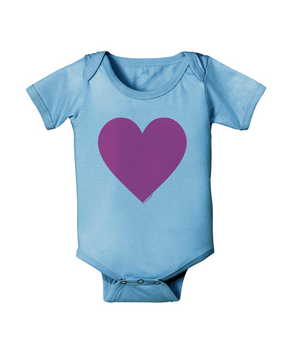 Big Pink Heart Valentine's Day Baby Romper Bodysuit-Baby Romper-TooLoud-Light-Blue-06-Months-Davson Sales