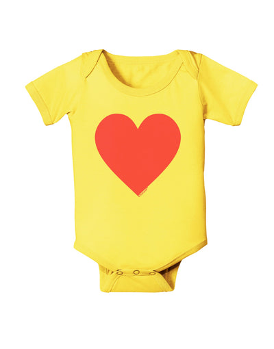 Big Pink Heart Valentine's Day Baby Romper Bodysuit-Baby Romper-TooLoud-Yellow-06-Months-Davson Sales