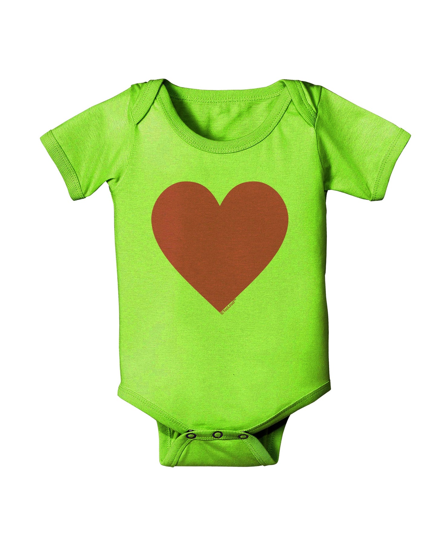 Big Pink Heart Valentine's Day Baby Romper Bodysuit-Baby Romper-TooLoud-Lime-Green-06-Months-Davson Sales
