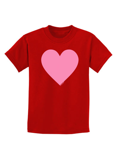 Big Pink Heart Valentine's Day Childrens Dark T-Shirt-Childrens T-Shirt-TooLoud-Red-X-Small-Davson Sales