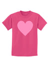 Big Pink Heart Valentine's Day Childrens Dark T-Shirt-Childrens T-Shirt-TooLoud-Sangria-X-Small-Davson Sales