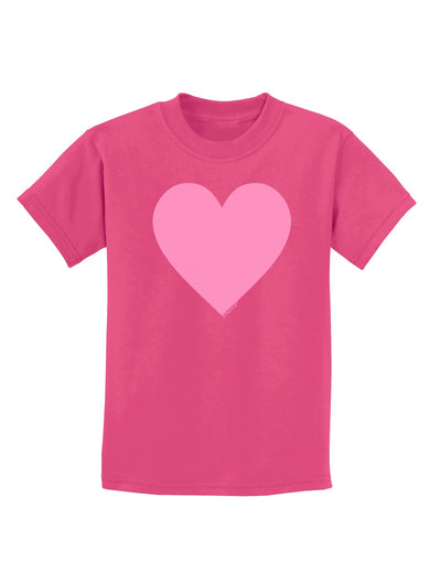 Big Pink Heart Valentine's Day Childrens Dark T-Shirt-Childrens T-Shirt-TooLoud-Sangria-X-Small-Davson Sales