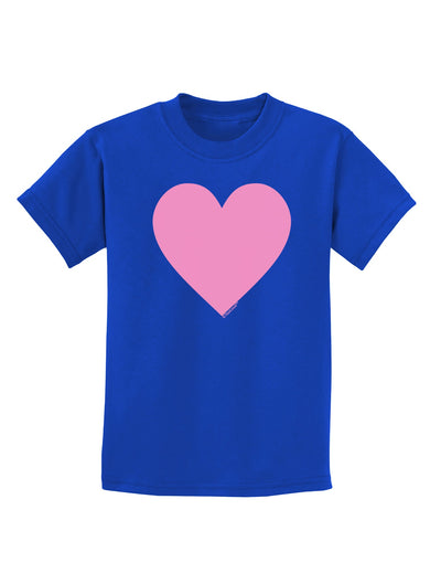 Big Pink Heart Valentine's Day Childrens Dark T-Shirt-Childrens T-Shirt-TooLoud-Royal-Blue-X-Small-Davson Sales