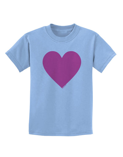 Big Pink Heart Valentine's Day Childrens T-Shirt-Childrens T-Shirt-TooLoud-Light-Blue-X-Small-Davson Sales